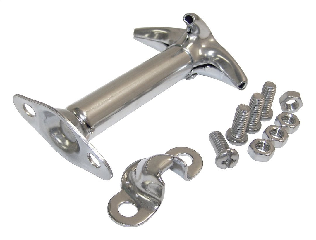 Crown Automotive RT26005 Polished Stainless Hood Latch Kit - image 1