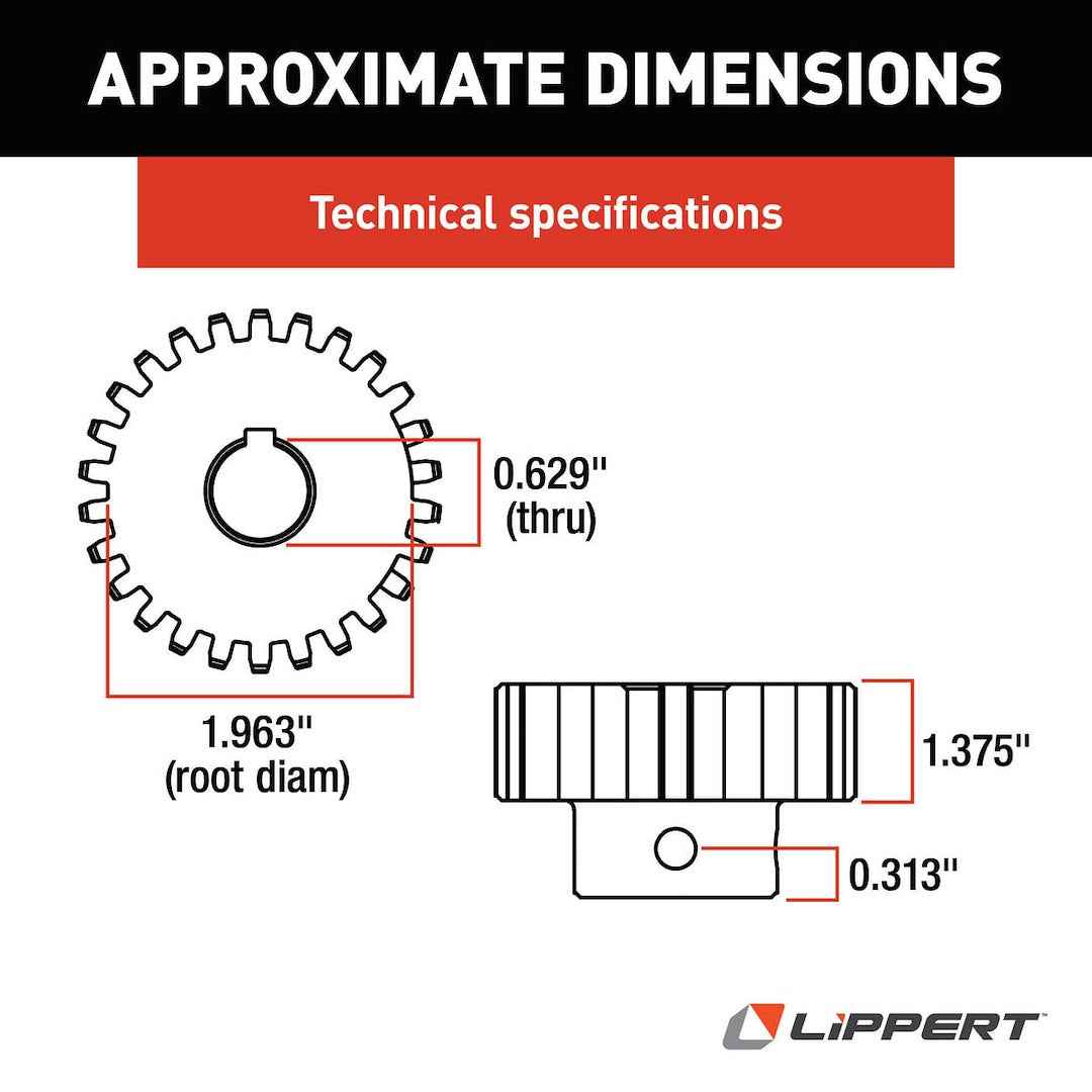 Lippert 116658 26-Tooth Slide-Out Gear