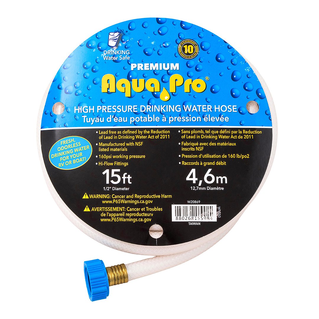 Aqua Pro 15 Feet 120 PSI Fresh Water Hose (W20869) – Length: 15 Feet