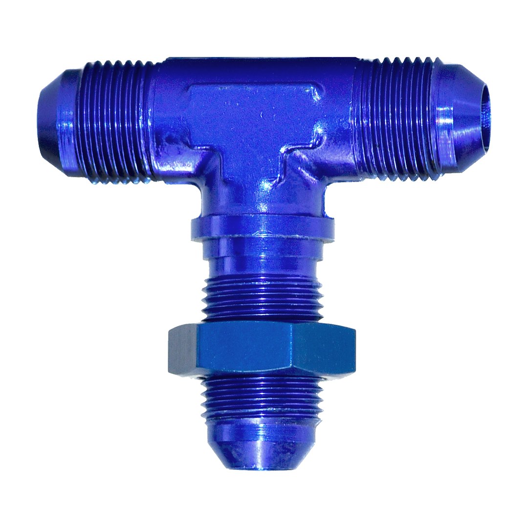 SpeedFX 560834 Blue -8 AN Bulkhead Flare Tee