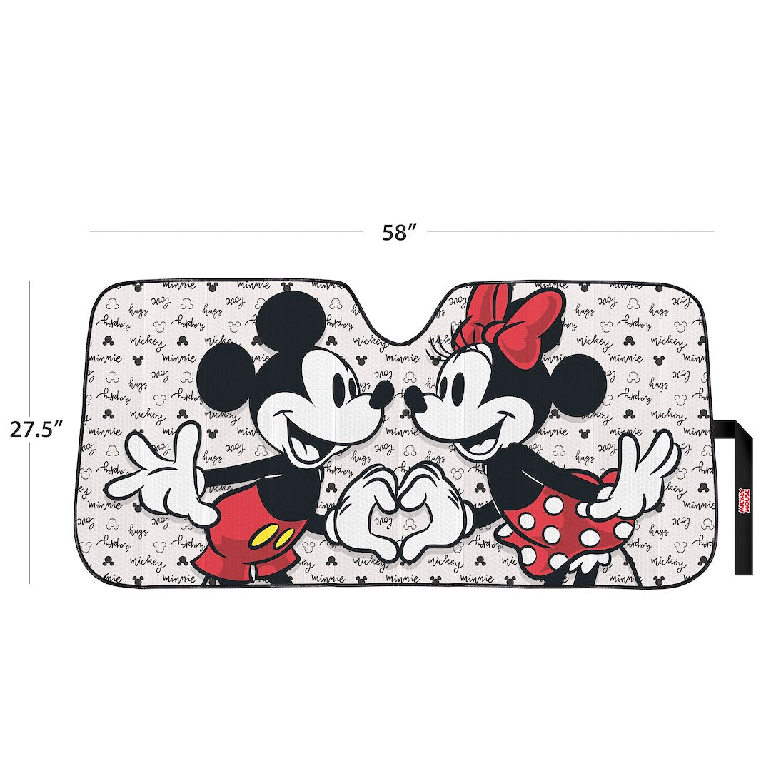 Plasticolor 002801W01 Mickey & Minnie Love Windshield Shade