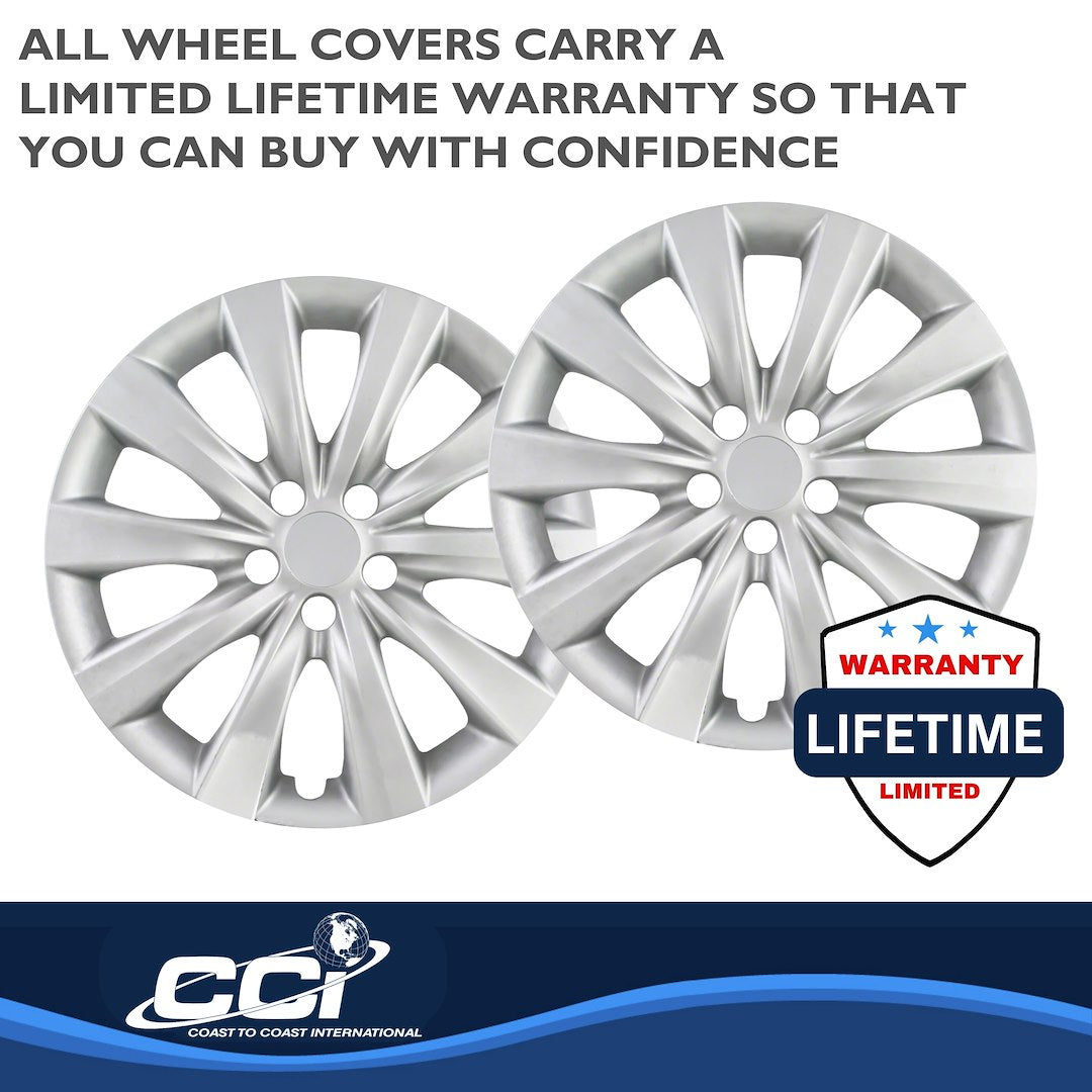 Coast To Coast 50816S Corolla Silver 10-Spoke Covers - image 3