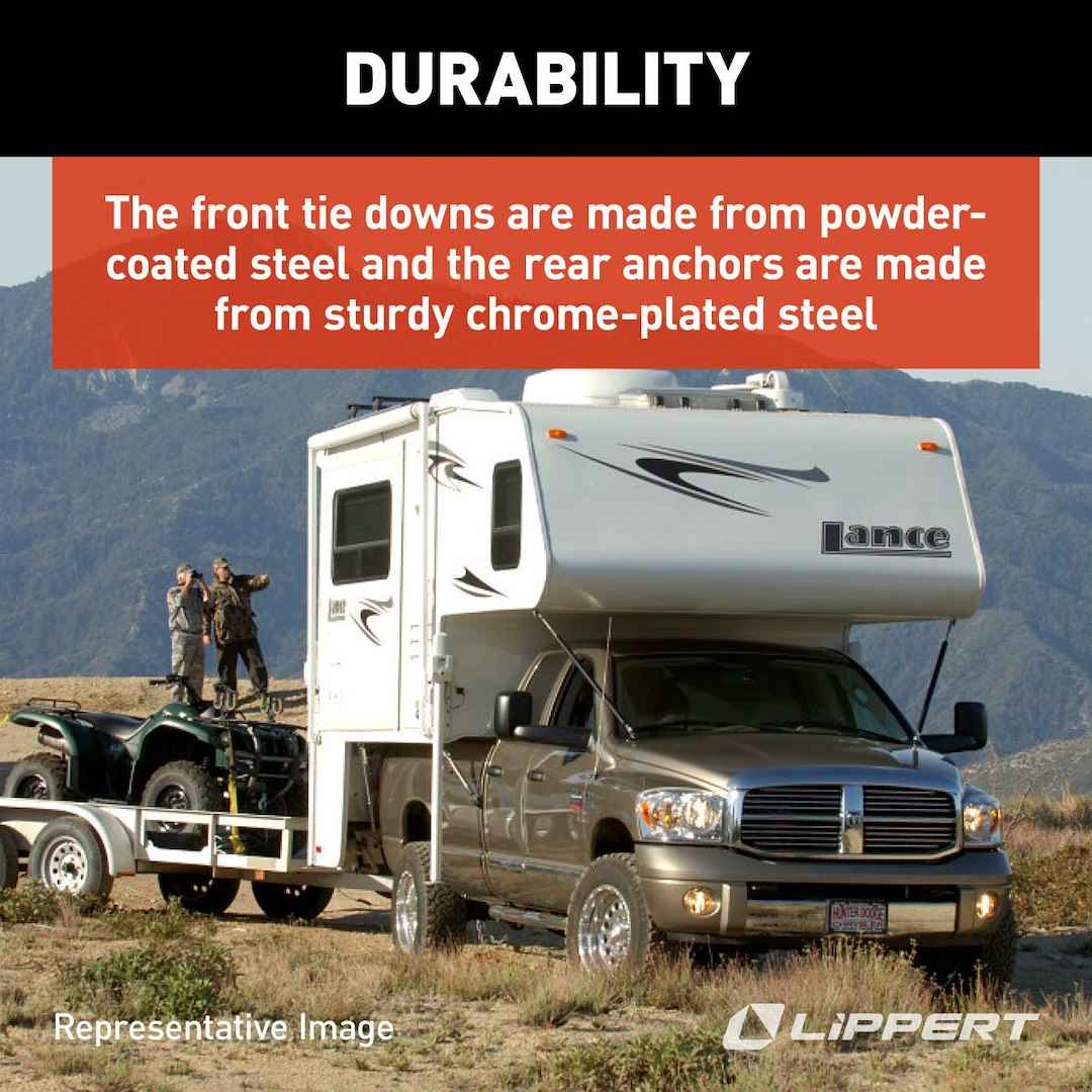 Lippert Components 350763 Camper Tie Down - Black/ Gray