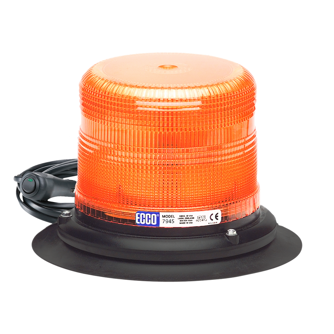 ECCO 7945A-VM Amber LED Beacon, Vacuum-Magnet Mount