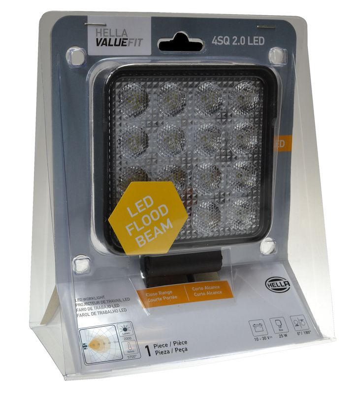 Hella 357106002 2.0 Square Close-Range LED Work Light