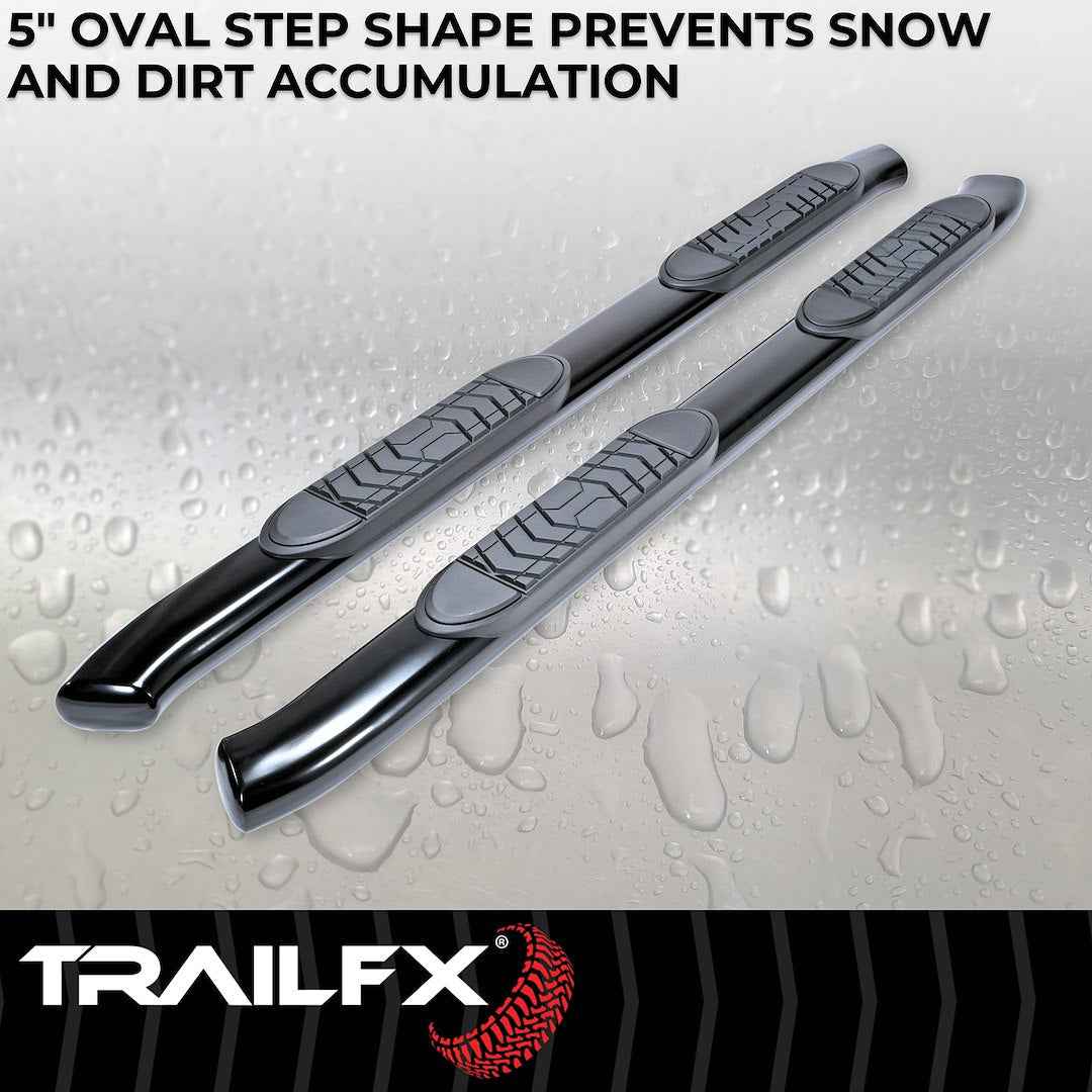 TrailFX A7068B 5 in Nerf Bars for Toyota Tacoma 2005–2023