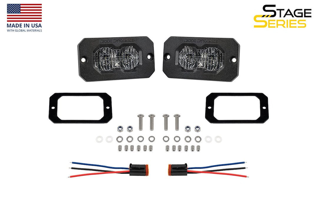 Diode Dynamics DD8124P C2 2.0 White Flush Flood Lights