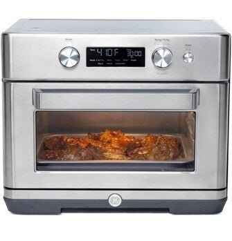 8-in-1 Toaster Oven Air Fryer Combo with Convection | No Turntable, Silver