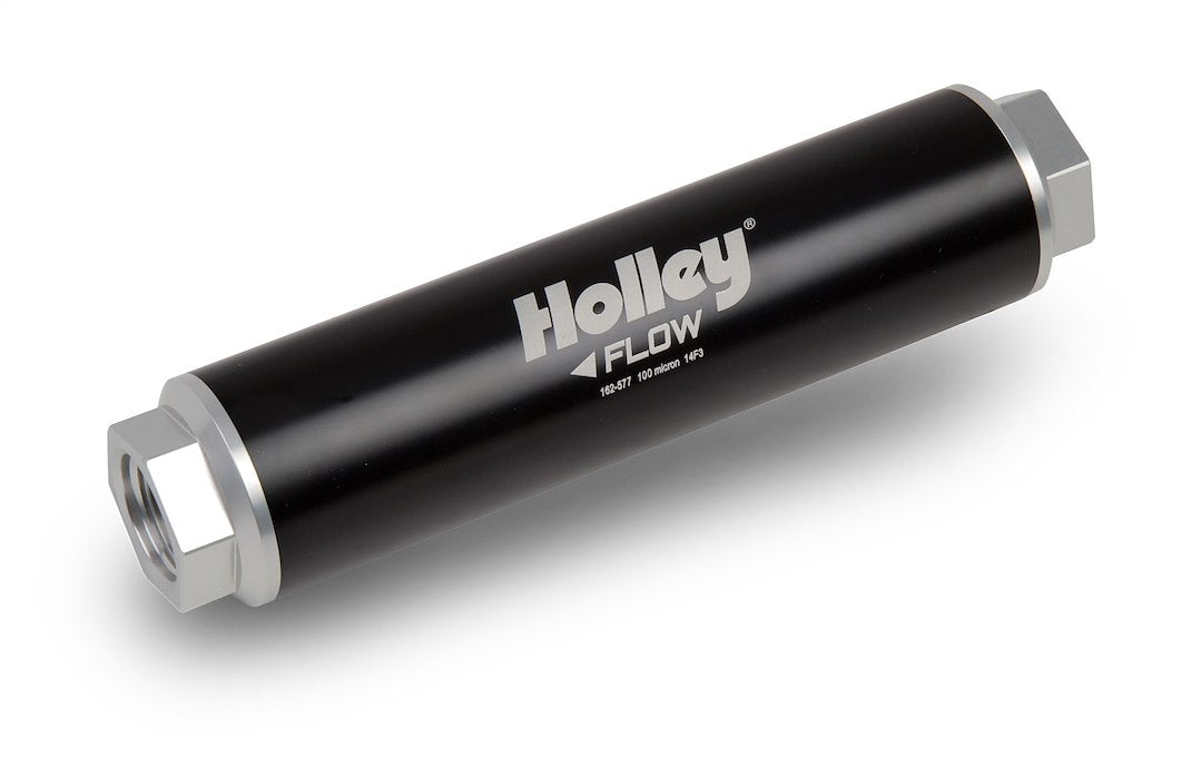 Holley 162-577 Gasoline In-Line Fuel Filter, -12AN