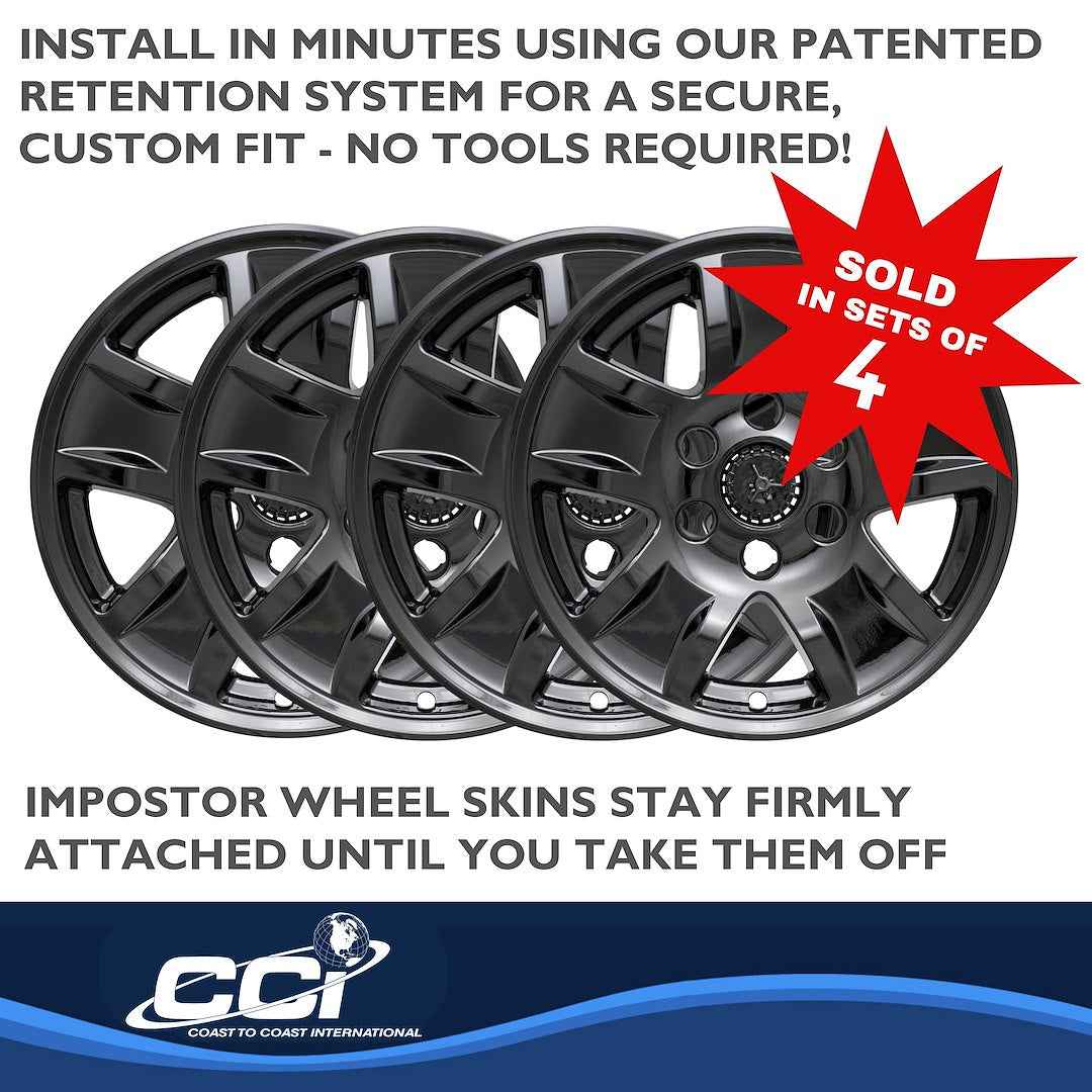 Coast To Coast IMP390BLKN Black Silverado Impostor Wheel Skins