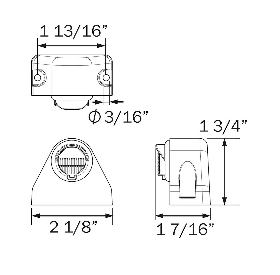 Optronics LPL12CKF2B License Plate Light - Black