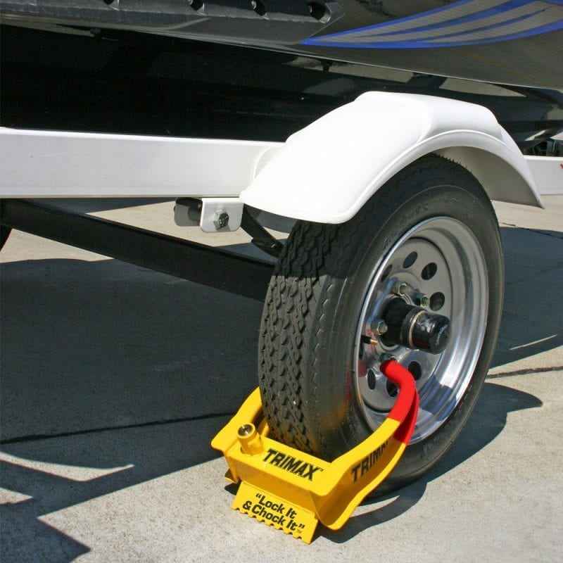 Trimax Locks TCL65 Trailer Wheel Locking Boot - Yellow And Red