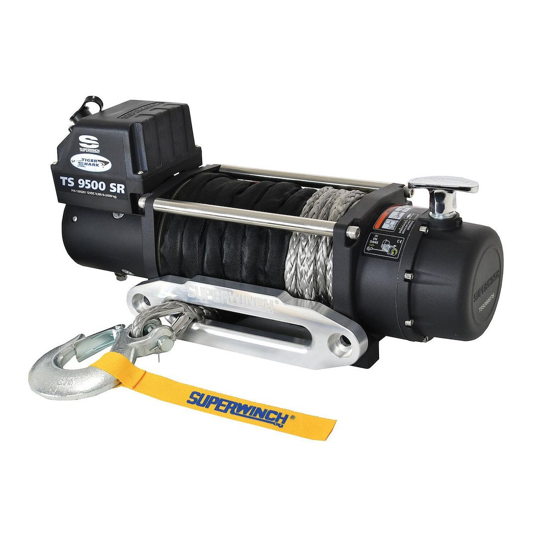 Superwinch 1595201 Tiger Shark 9,500-lb Synthetic Rope Winch