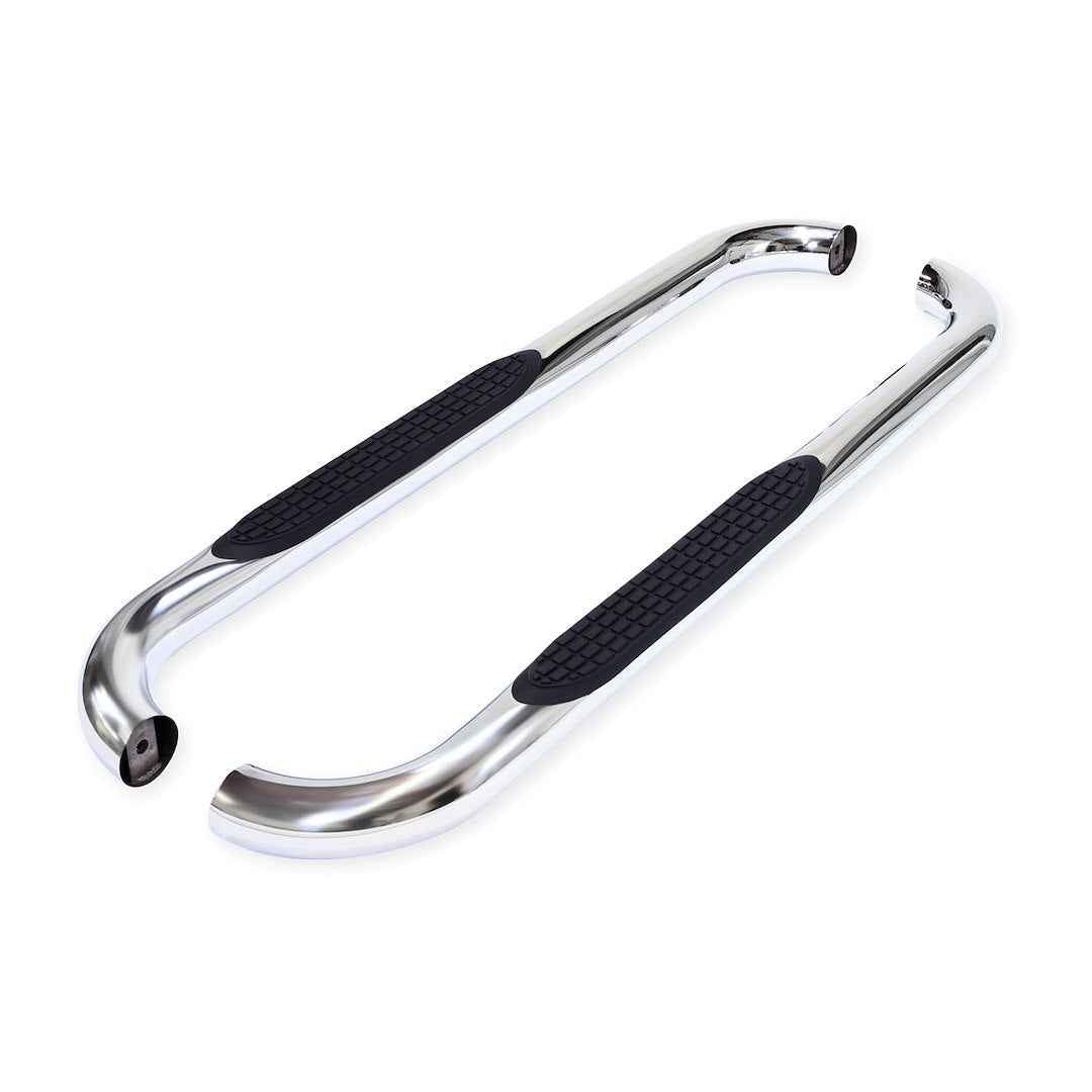 TrailFX A0029S 3 in Round Nerf Step Bars - Stainless, 300 lb