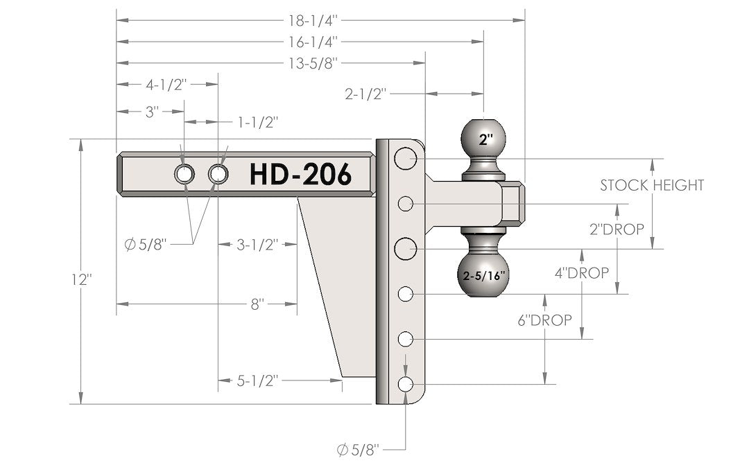Bulletproof Hitches Hd206 Trailer Hitch Ball Mount - image 3