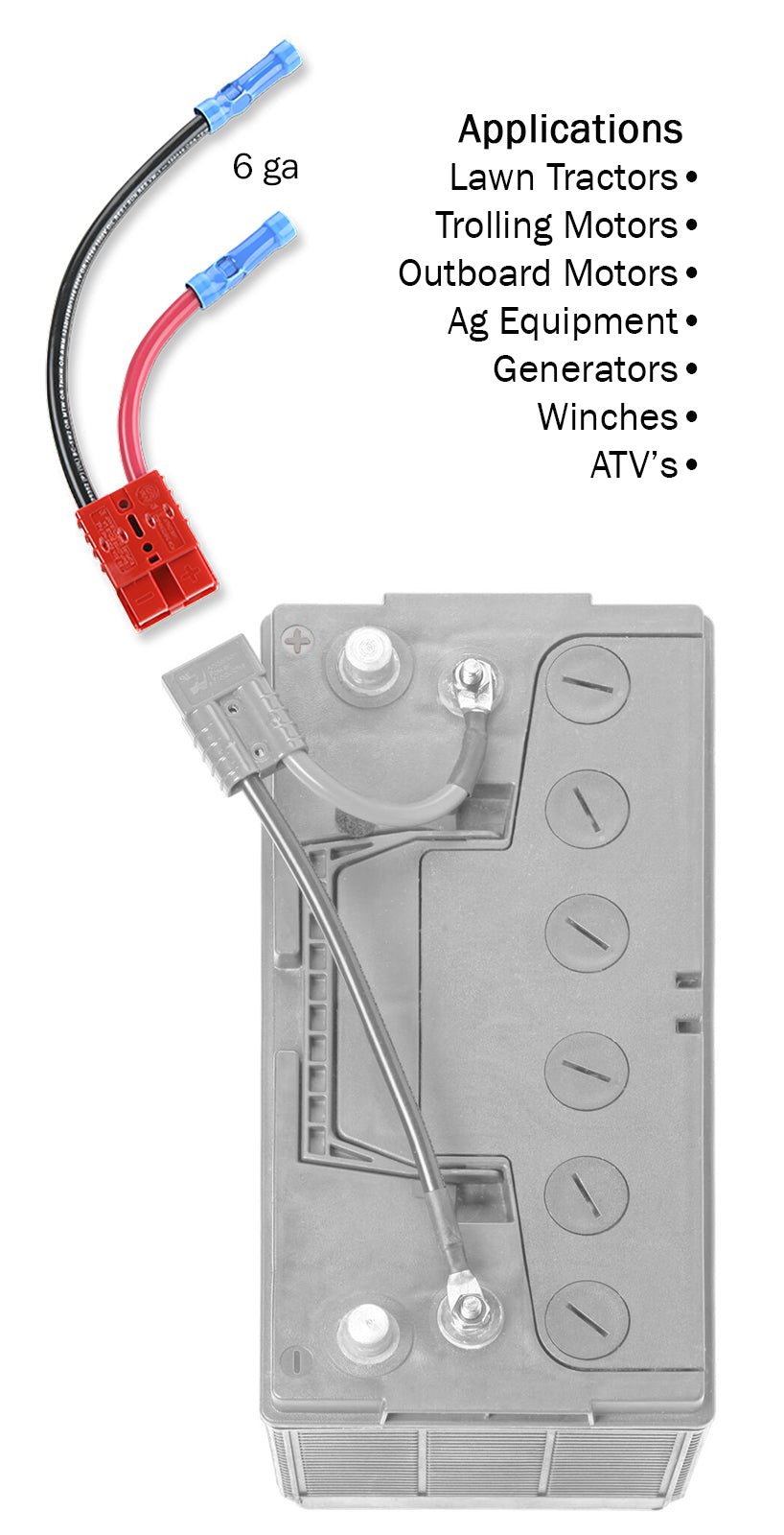 Connect-Ease RCE12VB6 6 AWG Battery Connection Harness - image 2