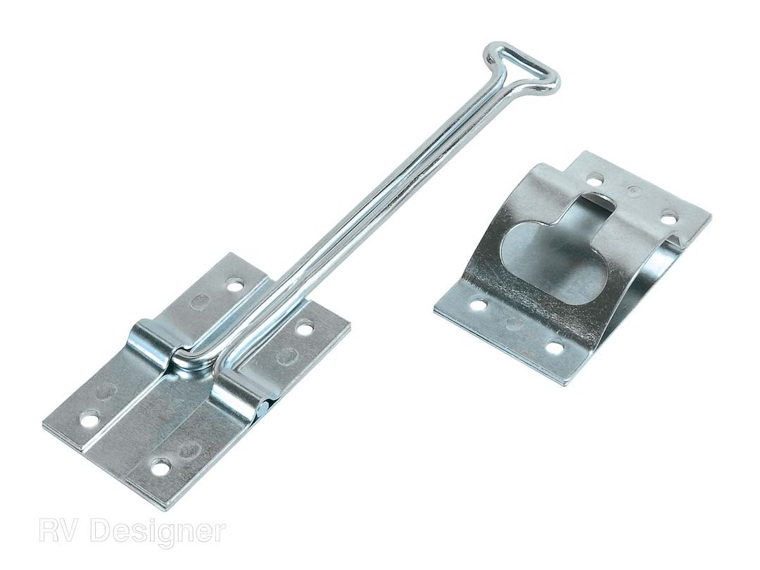 RV Designer RV Entry Door Holder Zinc T-style (E218) – Length: 6 Inch