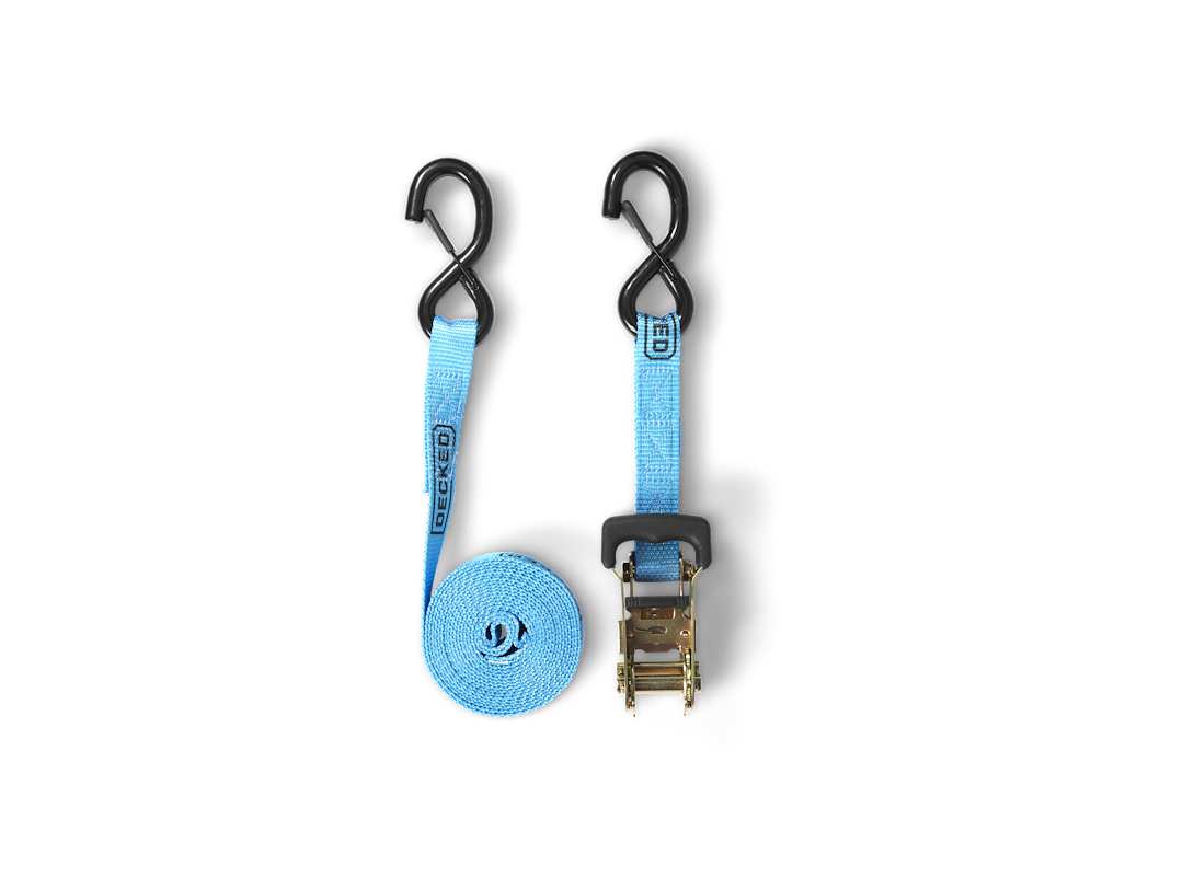 Decked A0088-Rstp-Blu Blue Ratchet Tie-Down Strap