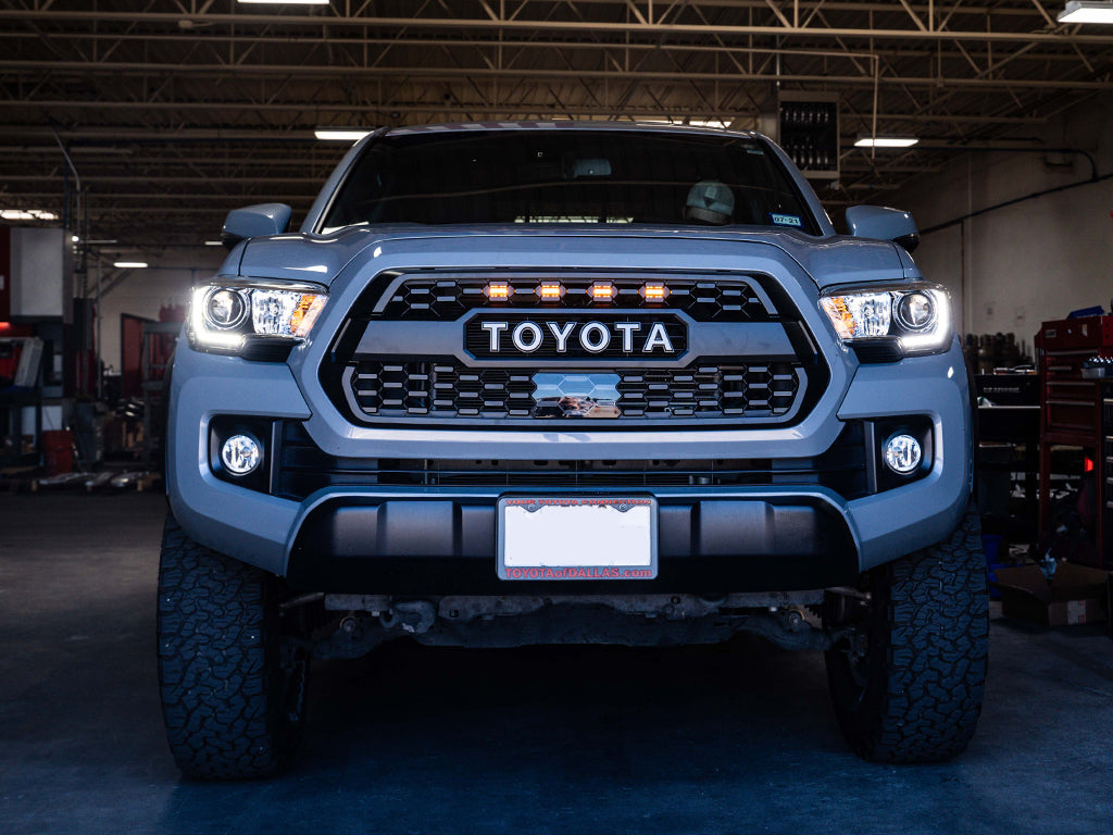 Cali Raised LED CR3688 Amber Tacoma Grille Lights, Four - image 6