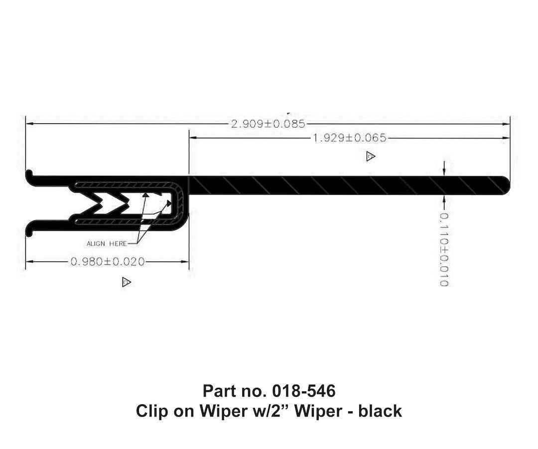 AP Products 018-546 Wiper Slide-Out Seal - 35 ft, Black