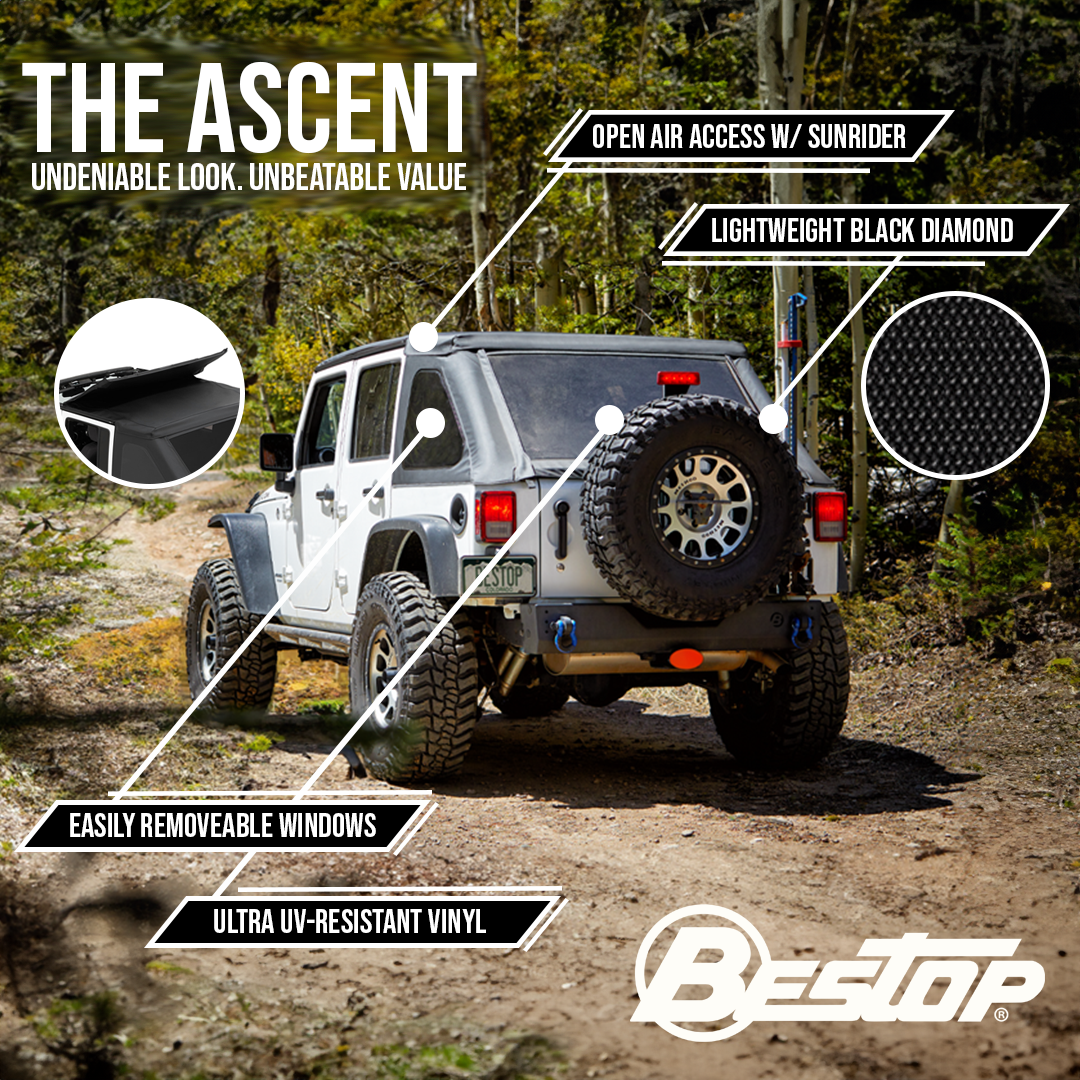 Bestop Ascent Soft Top Black Diamond 56825-35 - image 2