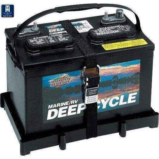 T-H Marine NBH-27-SSC-DP Single Group 27 Battery Tray - Black