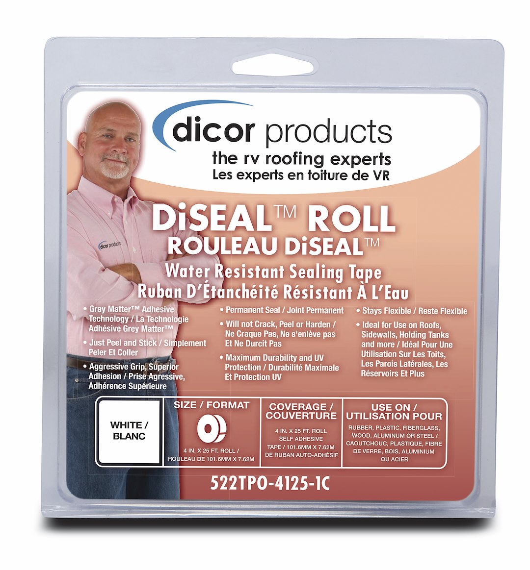Dicor Corp. 522tpo-4125-1c Roof Repair Tape