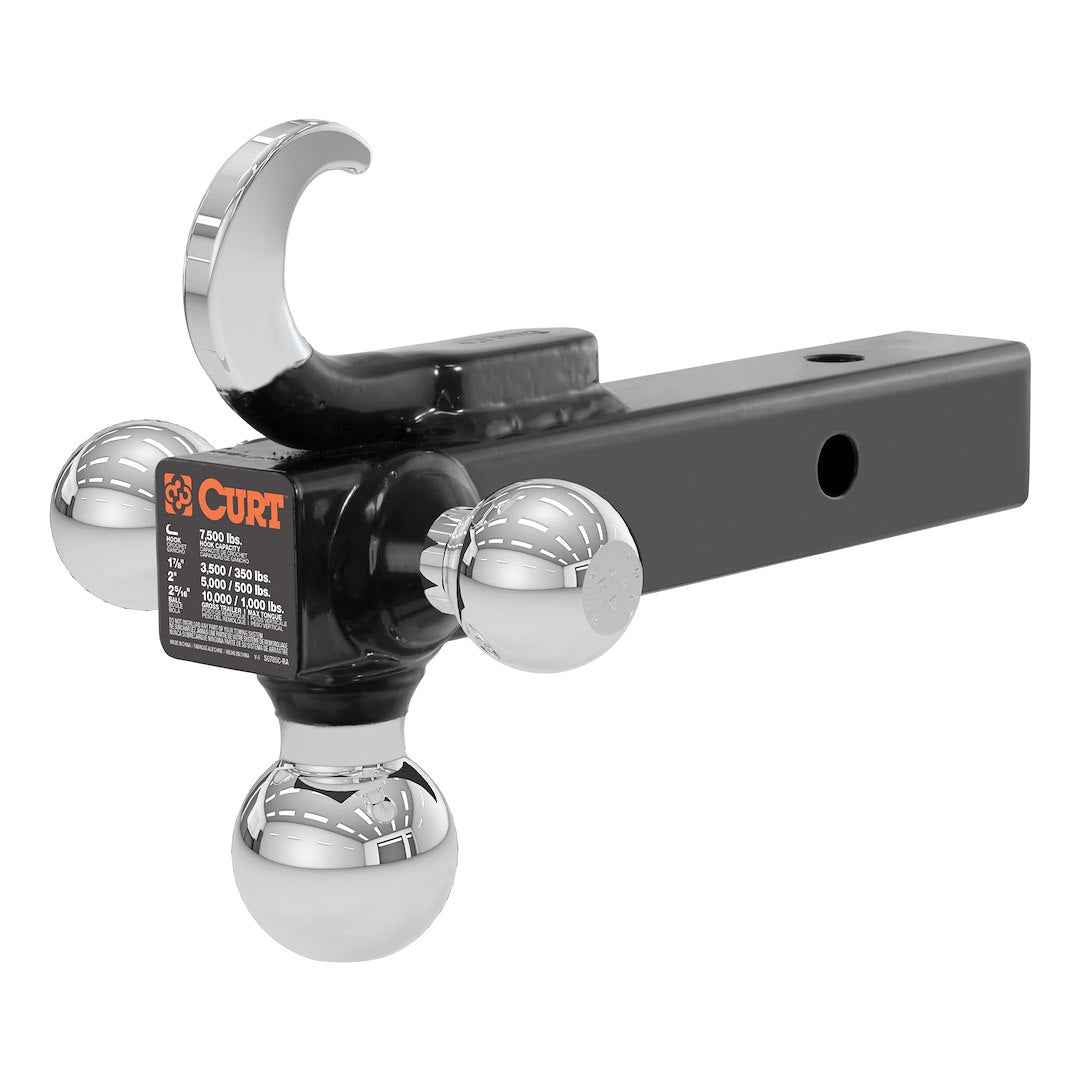 CURT 45675 Triple-Ball Mount - 2 in Receiver, 3 Ball Sizes