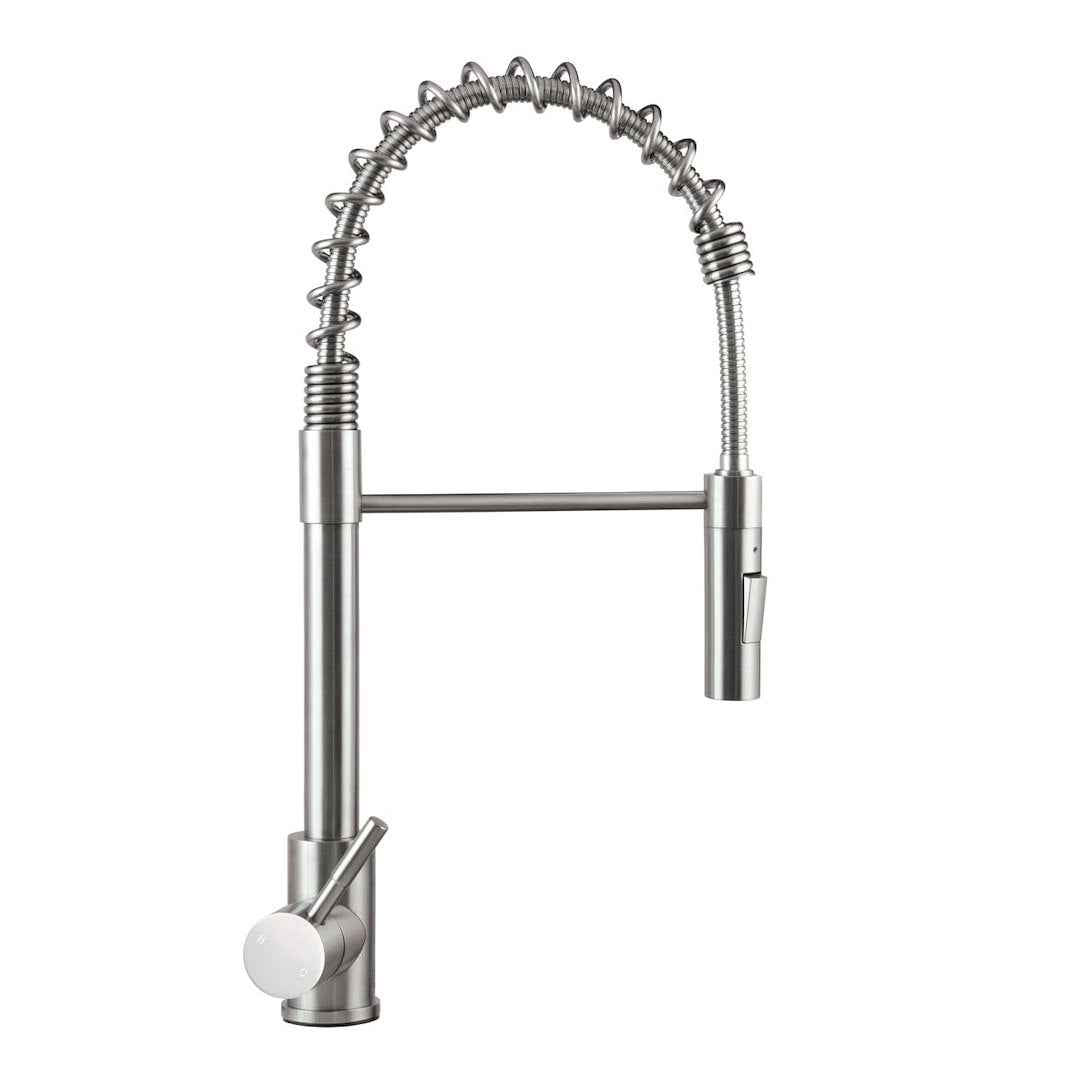 Lippert 719323 Kitchen Faucet - Silver, Coil-Spring Pull Down