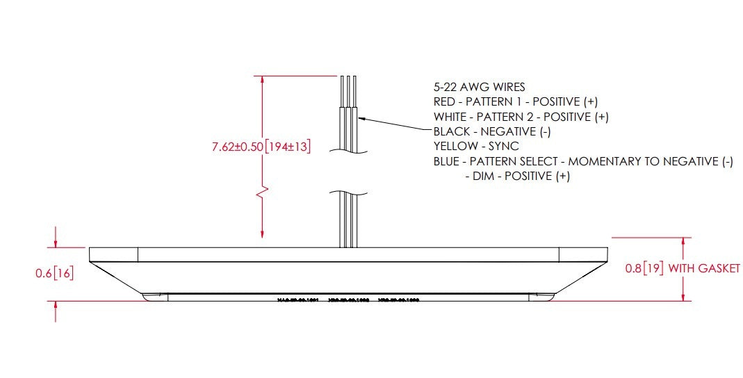 Ecco ED3705A Six-LED Surface-Mount Mini Warning Bar