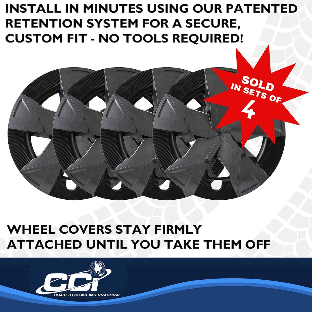 Coast To Coast 56317CB Charcoal/Black Prius LE Wheel Covers - image 5