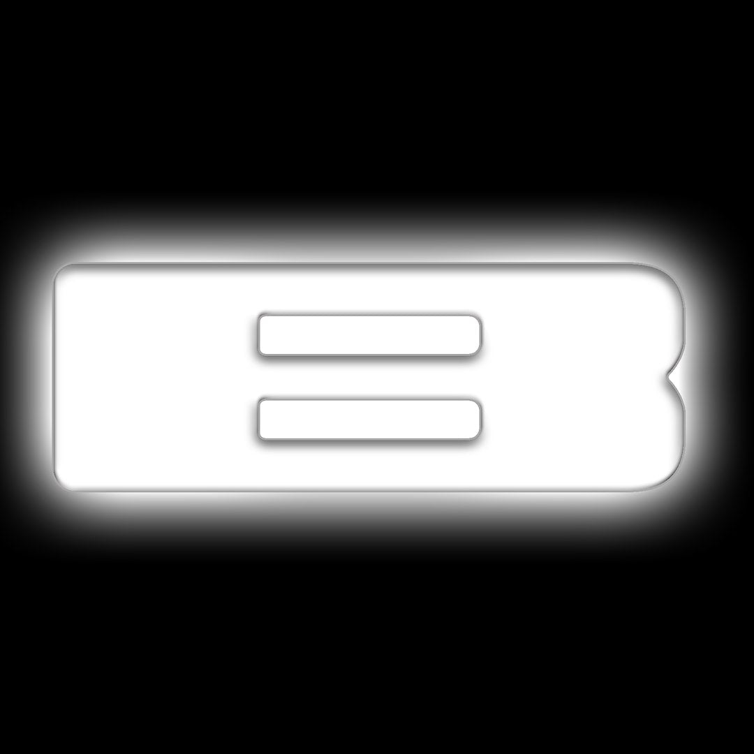Oracle Lighting 3140-B-001 Matte White B LED Letter Badge