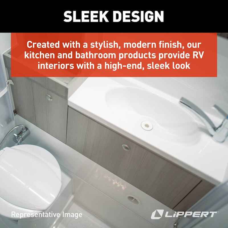 Lippert Better Bath 209661 24" x 38" RV Bathtub – Center Drain