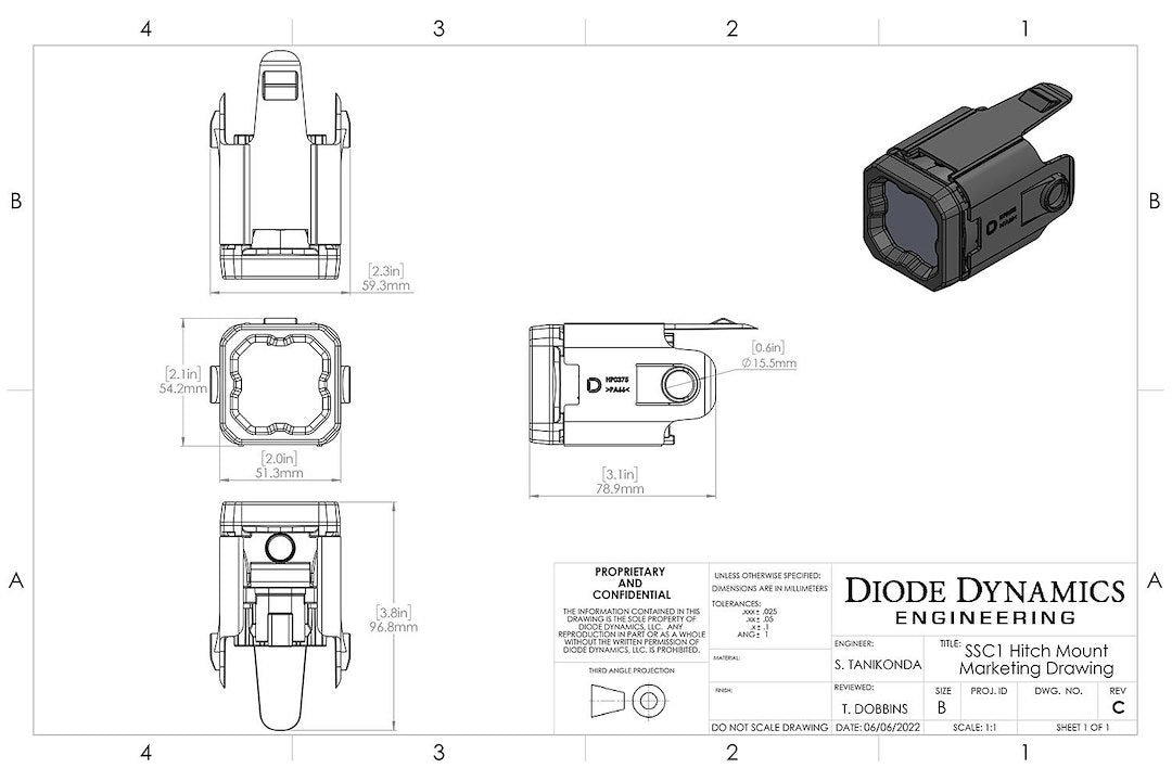 Diode Dynamics DD7420 C1 Hitch-Mount Reverse Light