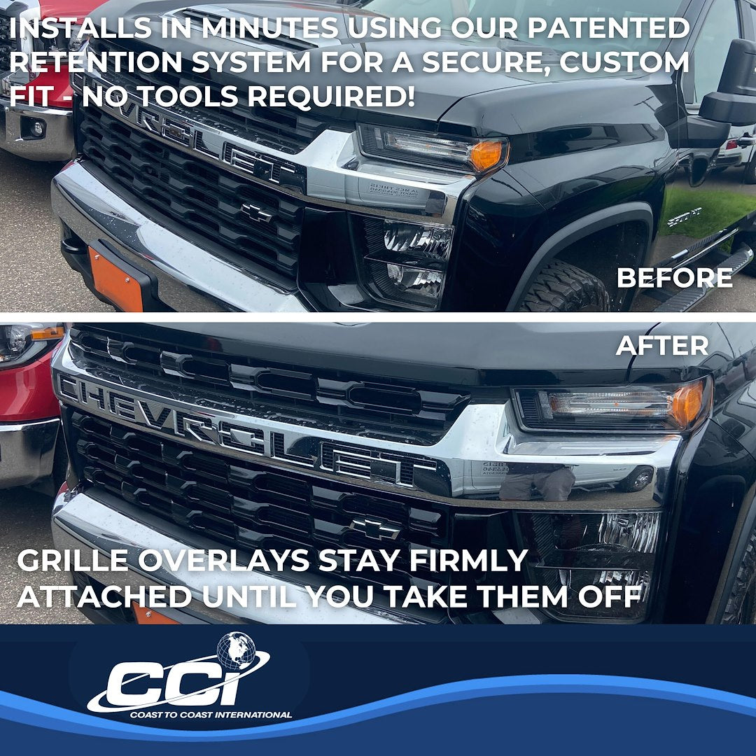 Coast To Coast GI168BLK Black Silverado Grille Overlay - image 4