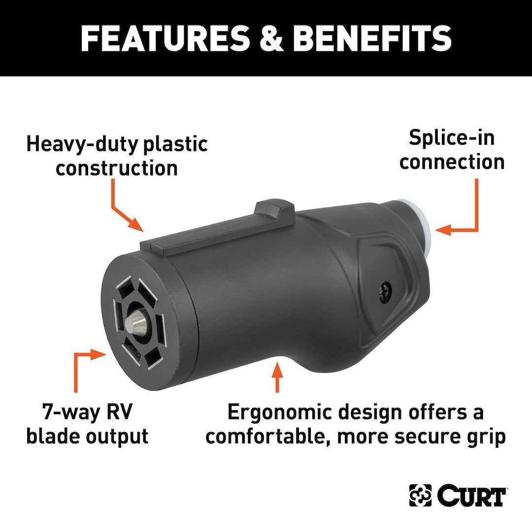 CURT Semi-universal 7 Blade Trailer Wiring Connector (58145)