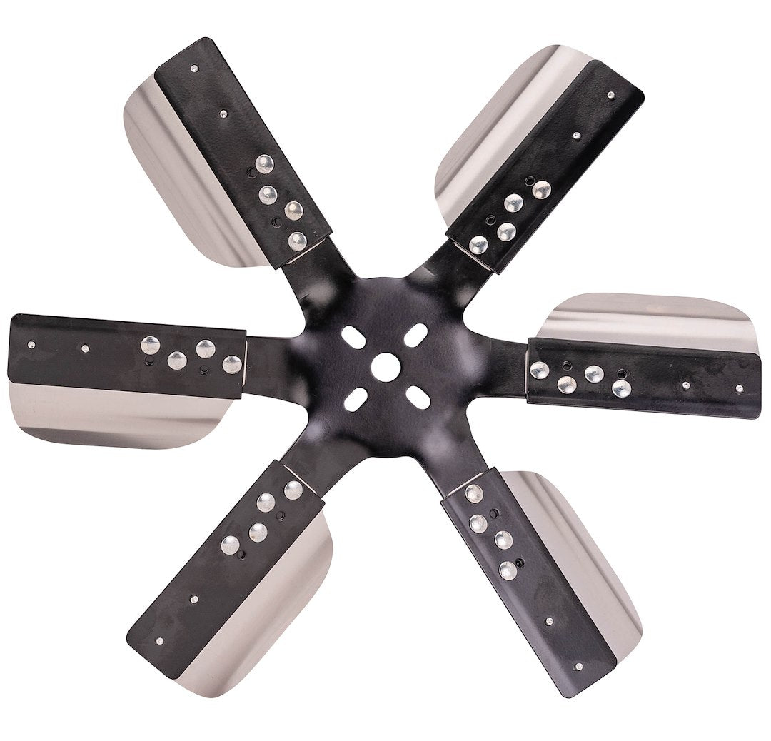 Derale 17017 Six-Blade Stainless Mechanical Flex Fan - image 1
