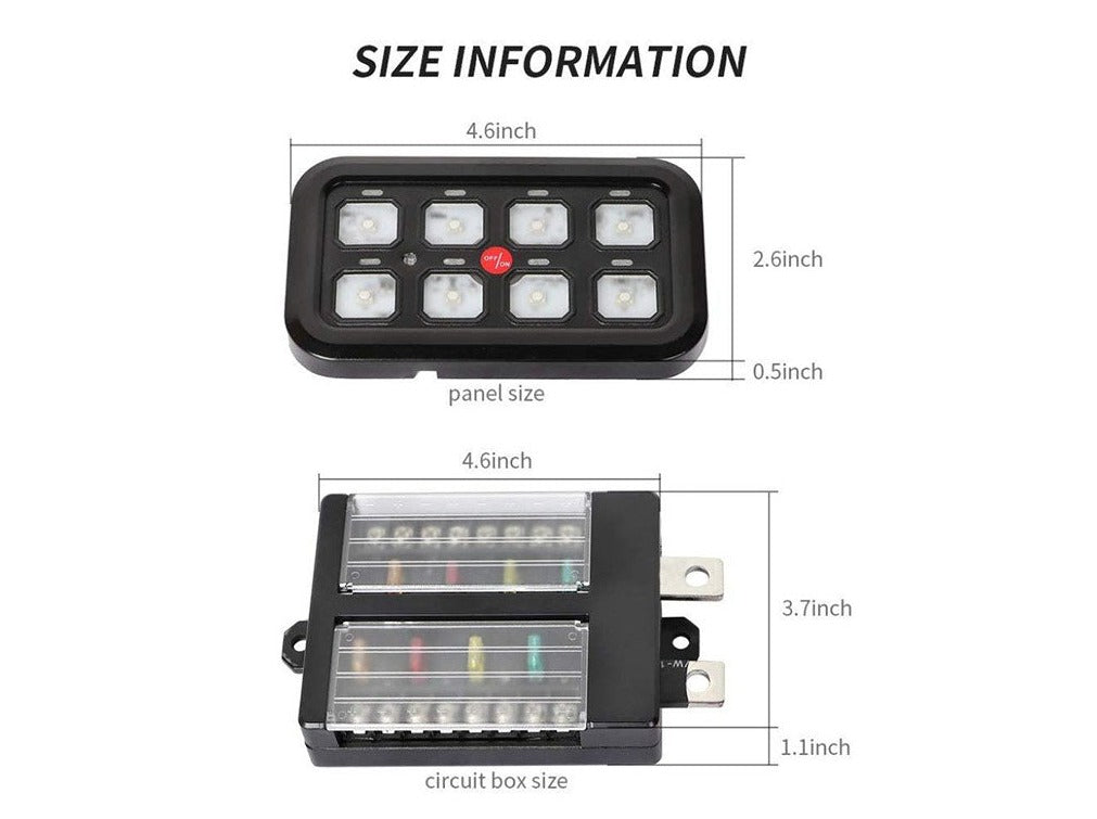 Cali Raised LED CR2401 Eight-Switch Control Panel - image 4
