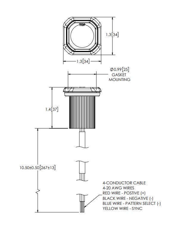 Ecco ED9040A Amber Concealed LED Warning Light