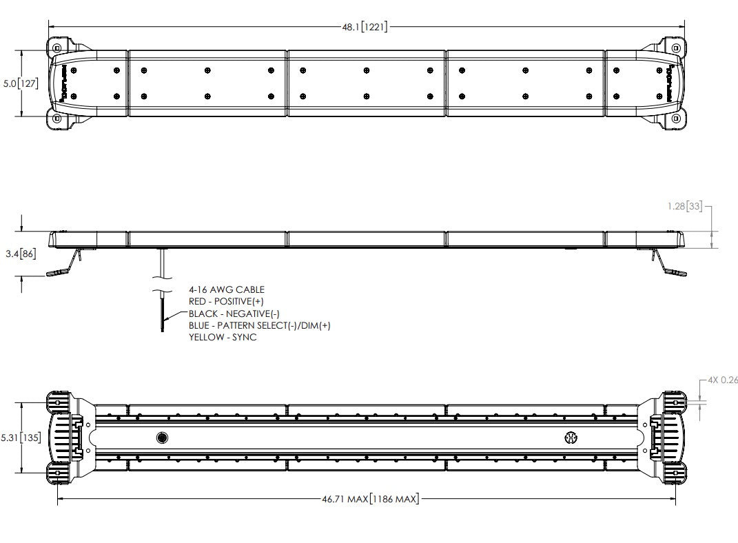 ECCO 11-048CA-E RefleXL Low-Profile LED Warning Bar