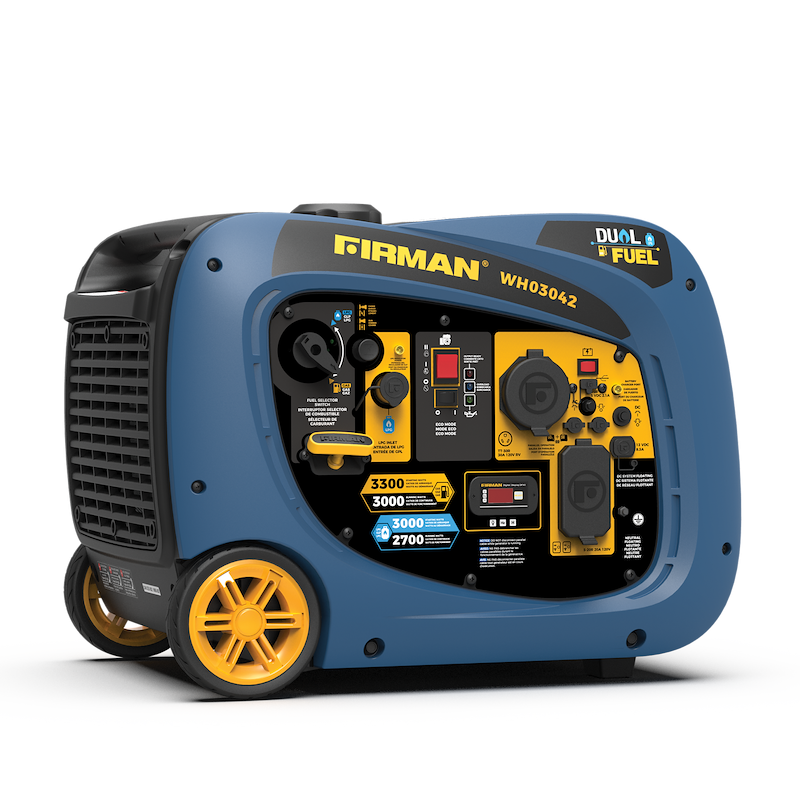 Firman WH03042 Whisper Hybrid Dual Fuel Inverter RV Generator – 3300W Portable