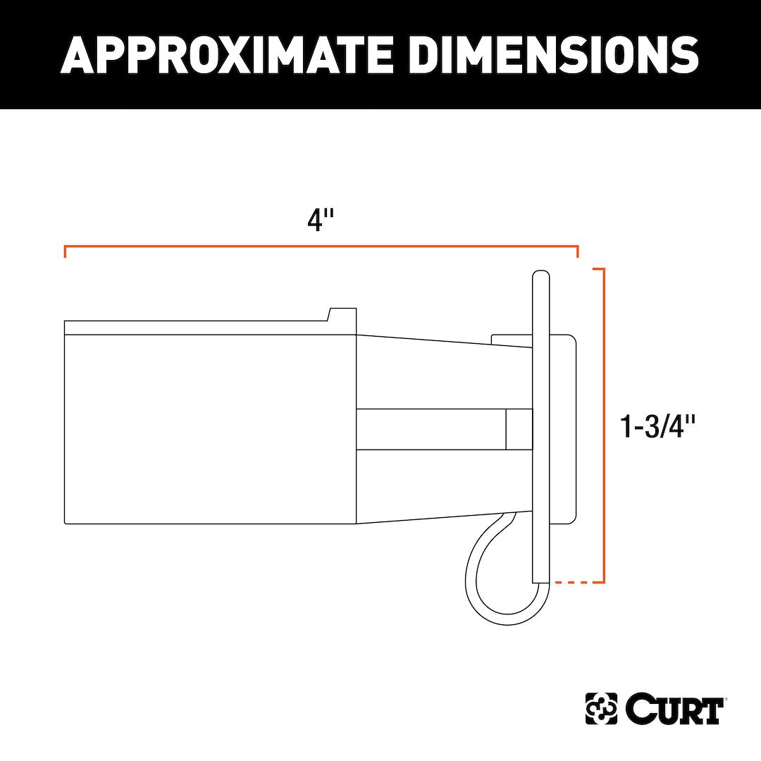 CURT Trailer Wiring Connector Adapter (57245) – Material: Plastic