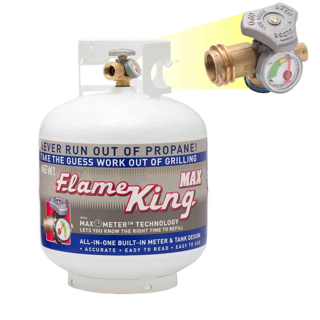 Flame King YSN230 Propane Tank - 20 lb with Gauge