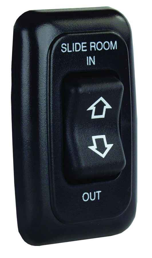 JR Products 12285 12V Momentary Slide-Out Switch - Black