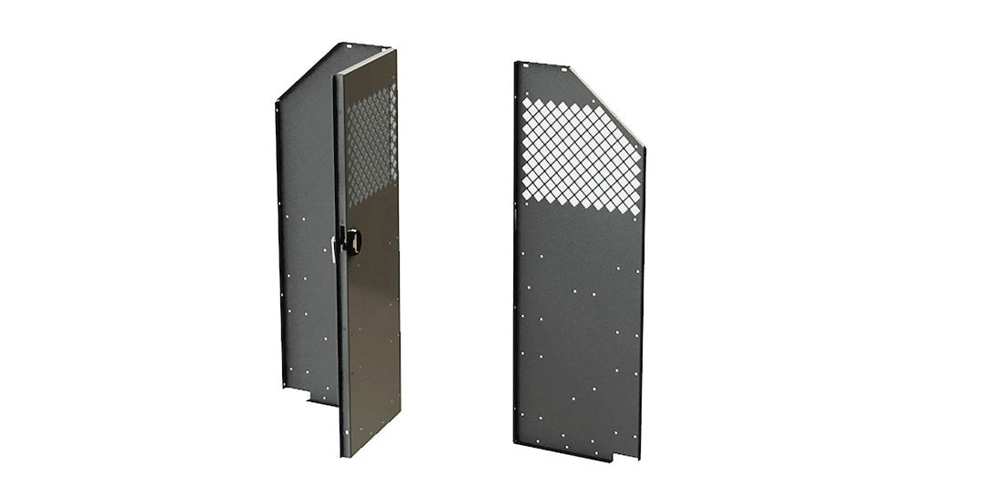 Masterack 027088KP Bolt-On Black Steel Bulkhead Divider