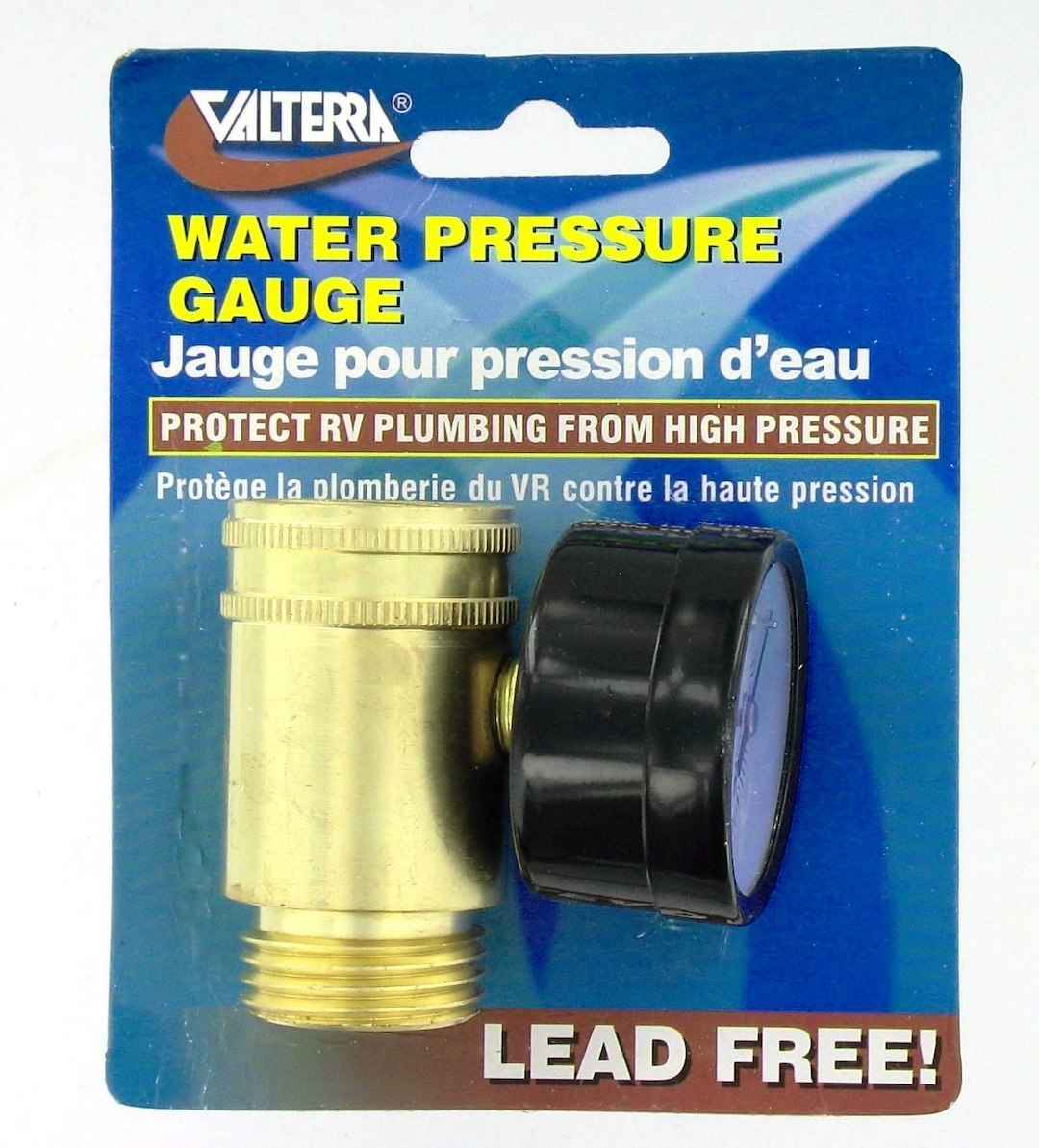 Valterra A01-0110VP RV Water Pressure Gauge - 0–120 PSI