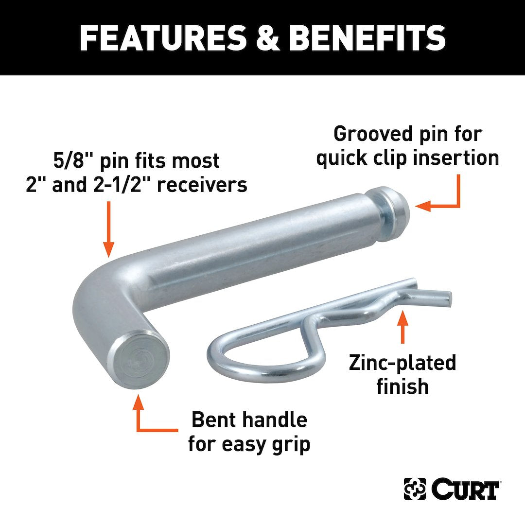 CURT Single Fully Universal 2 Inch/ 2-1/2 Inch Receiver Hitch (21583)