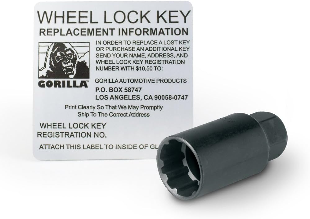 Gorilla 71631NBC Black Chrome Acorn Wheel Lock