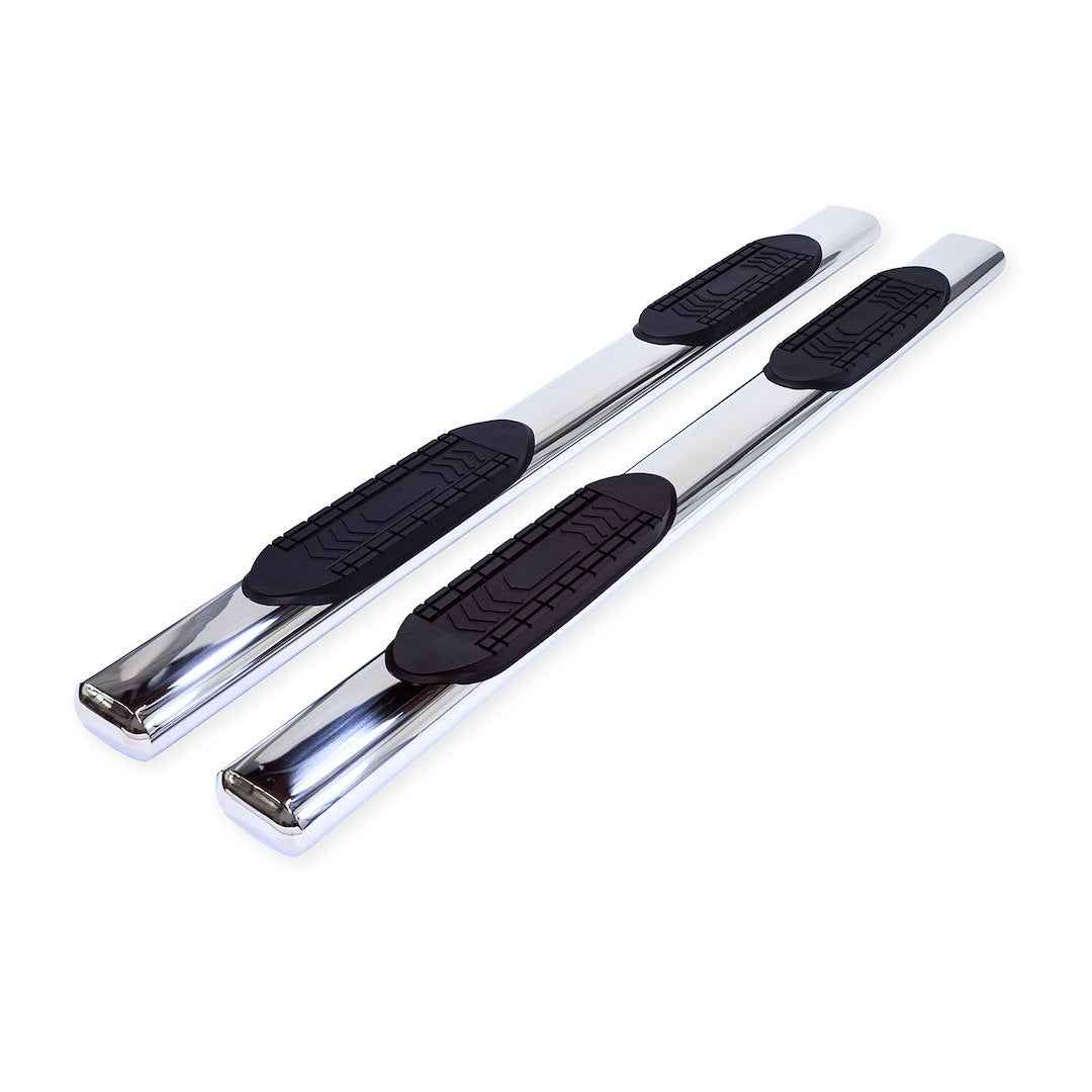 TrailFX A8255S 6 in Oval Nerf Step Bars - Stainless, 300 lb