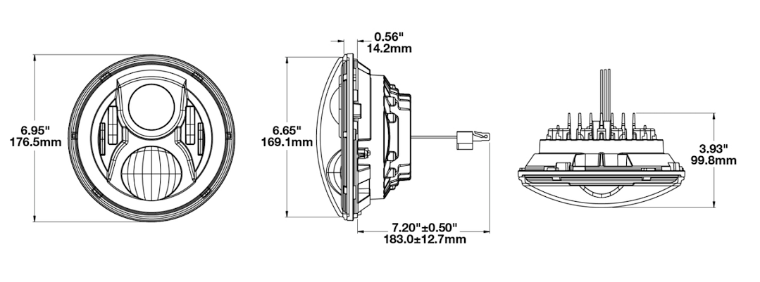 J.W. Speaker 0556961 8700 EVO 2 Pro LED Headlight